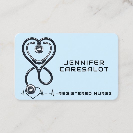 Verpleegkundige RN, LVN, LPN, Visitekaartje van de (Voorkant)