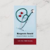 Verpleegkundige RN, LVN, LPN, Visitekaartje van de (Voorkant)