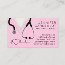 Verpleegkundige RN, LVN, LPN, Visitekaartje van de