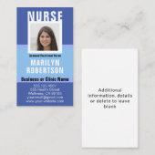 Verpleegkundige RN, LVN, LPN, Visitekaartje van de (Voorkant / Achterkant)