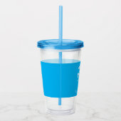 Verpleegkundige RN Medisch Symbool Blauw Aangepast Acryl Drinkbeker (Rechts)