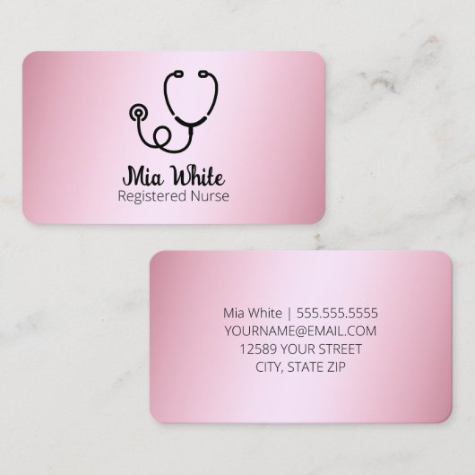 Verpleegkundige RN Visitekaartje (Voorkant / Achterkant)