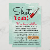 Verpleegkundige School Afstudeer Uitnodiging Yeah! (Voorkant / Achterkant)