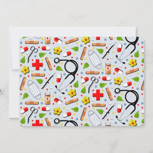 Verpleegkundige School Afstudeerfeest Kaart (Achterkant)