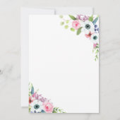 Verpleegkundige School Afstuderen Caduceum Floral  Kaart (Achterkant)