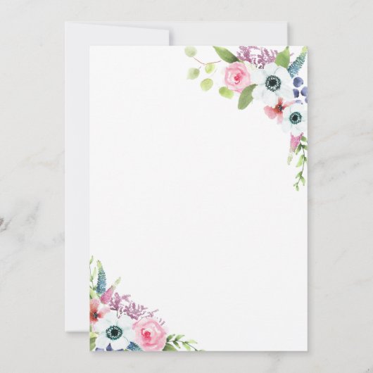 Verpleegkundige School Afstuderen Caduceum Floral  Kaart (Achterkant)