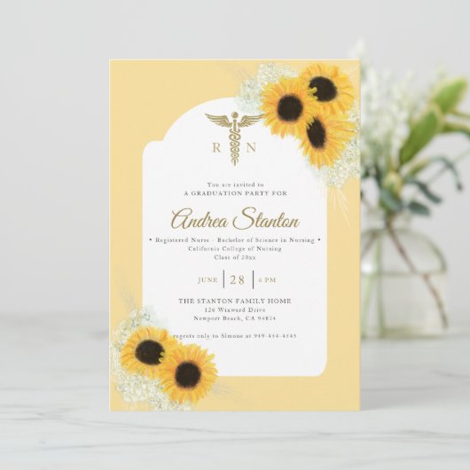 Verpleegkundige School Afstuderen Caduceum Zonnebl Kaart (Staand voorkant)