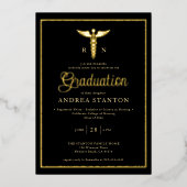 Verpleegkundige School Afstuderen Lijst Caduceum M Folie Uitnodiging (Voorkant)