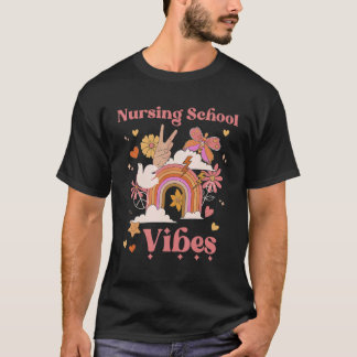 Verpleegkundige School Sfeer Retro Verpleegkundige T-shirt