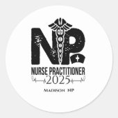 Verpleegkundige Speciaal Wit Ronde Sticker (Voorkant)