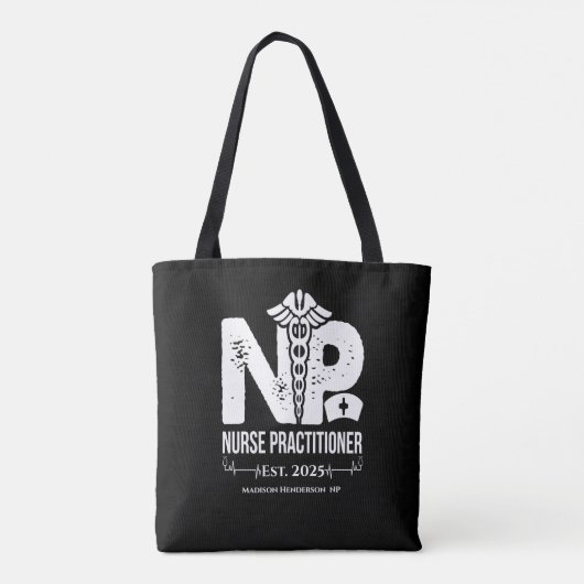 Verpleegkundige Speciaal Zwart Wit Tote Bag (Achterkant)