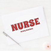 Verpleegkundige stand-back ovale sticker (Envelop)
