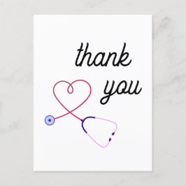 verpleegkundige stethoscoop hart gezondheidszorg b briefkaart