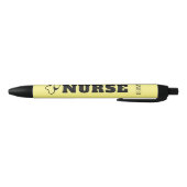 Verpleegkundige Stethoscoop Pastel Yellow Personal Zwarte Inkt Pen (Bodem)