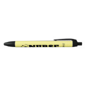 Verpleegkundige Stethoscoop Pastel Yellow Personal Zwarte Inkt Pen (Bovenkant)