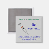 Verpleegkundige student die vaccin toedient magneet (Voorkant / Achterkant)