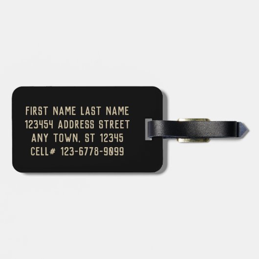 Verpleegkundige Student - Goud en Zwart Bagagelabel (Achterkant horizontaal)