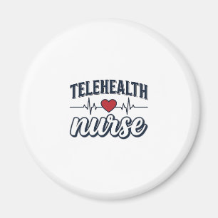Verpleegkundige Telehealth Hartslag Vintage Shirt  Magneet