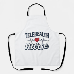 Verpleegkundige Telehealth Hartslag Vintage Shirt Schort
