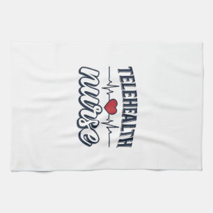 Verpleegkundige Telehealth Hartslag Vintage Shirt Theedoek
