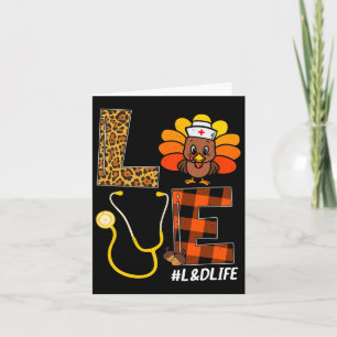 Verpleegkundige Thanksgiving Day Love Nurse Life H Kaart