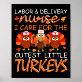 Verpleegkundige Thanksgiving Herfst arbeid en leve Poster (Voorkant)