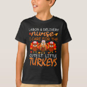 Verpleegkundige Thanksgiving Herfst arbeid en leve T-shirt (Voorkant)