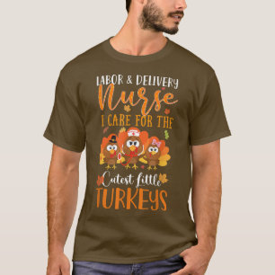 Verpleegkundige Thanksgiving Herfst Arbeid en Leve T-shirt