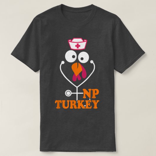 Verpleegkundige Thanksgiving NP Turkije T-shirt (Design voorkant)