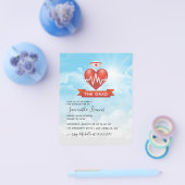 Verpleegkundige thema Afstudeerfeest Foto uitnodig Flyer (Enkel)