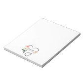 Verpleegkundige thuis verzorgster bloem stethoscoo notitieblok (Linkerzijde)