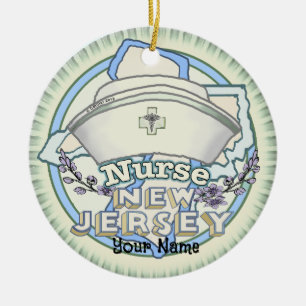 Verpleegkundige uit New Jersey Keramisch Ornament