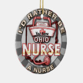 Verpleegkundige uit Ohio Keramisch Ornament (Rechts)