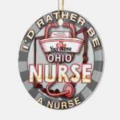 Verpleegkundige uit Ohio Keramisch Ornament (Links)