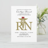 Verpleegkundige uitnodiging, verpleegkundige afstu kaart (Staand voorkant)