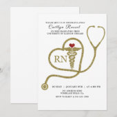 Verpleegkundige uitnodiging, verpleegkundige afstu kaart (Voorkant / Achterkant)