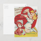 verpleegkundige Valentijn Feestdagenkaart (Voorkant / Achterkant)