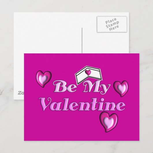 Verpleegkundige Valentijn geeft "Wees mijn Valenti Feestdagenkaart (Voorkant / Achterkant)