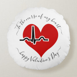 Verpleegkundige Valentijnsdag rode hartslag pols Rond Kussen