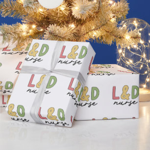 Verpleegkundige van L en D Arbeid en bezorging V Cadeaupapier