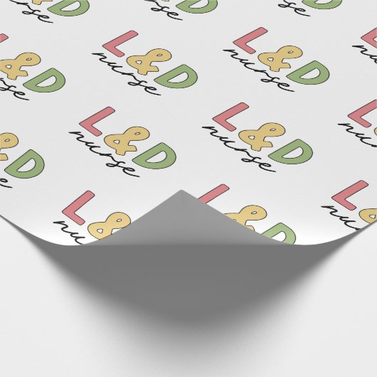 Verpleegkundige van L en D | Arbeid en bezorging V Cadeaupapier (Hoek)