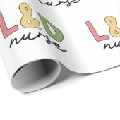 Verpleegkundige van L en D | Arbeid en bezorging V Cadeaupapier (Rol Hoek)