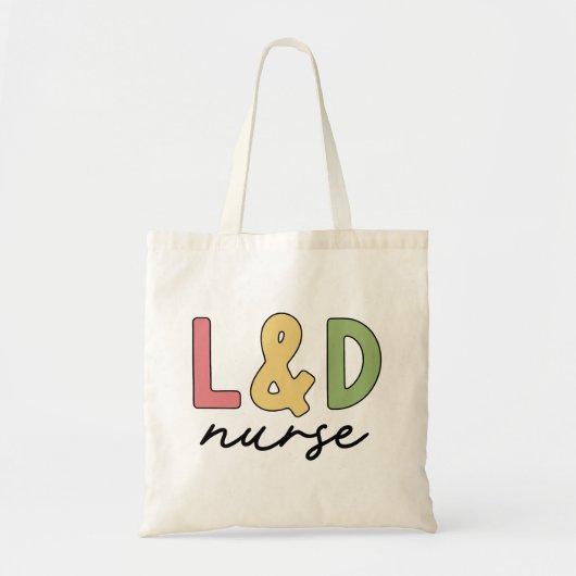 Verpleegkundige van L en D | Arbeid en bezorging V Tote Bag (Voorkant)