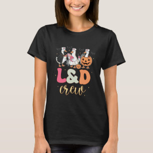 Verpleegkundige Verloskunde Halloween Dwaze Gans L T-shirt
