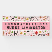 Verpleegkundige Verpleegkunde School Afstuderen Co Spandoek (Horizontaal)