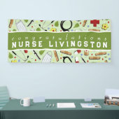 Verpleegkundige Verpleegkunde School Afstuderen Co Spandoek (Beurs)