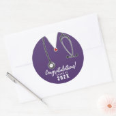 Verpleegkundige Verpleegschool Afstudeerder Classi Ronde Sticker (Envelop)