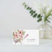 Verpleegkundige Verzorger Bloemen Stethoscoop Ther Visitekaartje (Staand voorkant)