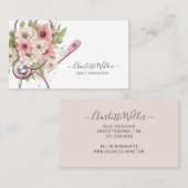 Verpleegkundige Verzorger Bloemen Stethoscoop Ther Visitekaartje (Voorkant / Achterkant)