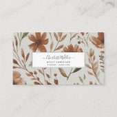 Verpleegkundige verzorger geschilderd bloemige Kaa Visitekaartje (Voorkant)